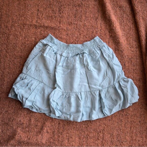 Joy Joy Women's Mini Skirt in Light Blue - Picture 1 of 4